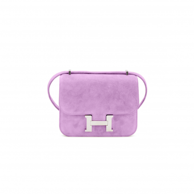 HERMES CONSTANCE 18 SUEDE PALLADIUM HARDWARE (18*15*4cm)